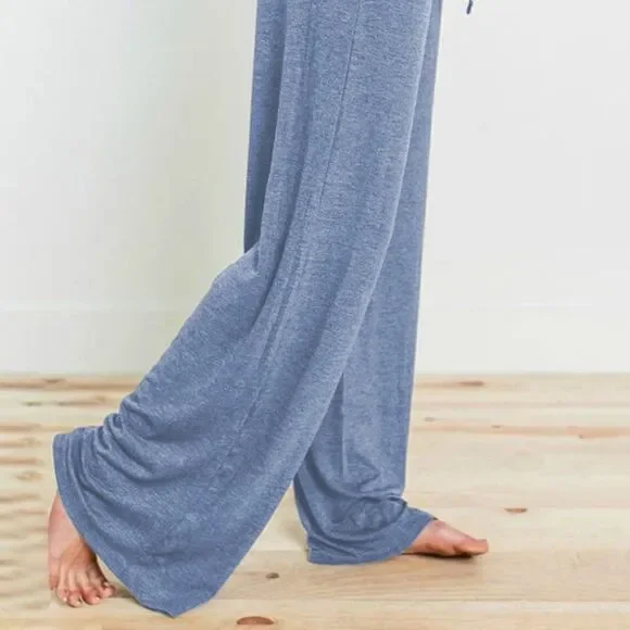 LAST ONE- Blue Drawstring Lounge Pants NWT - Picture 2 of 2